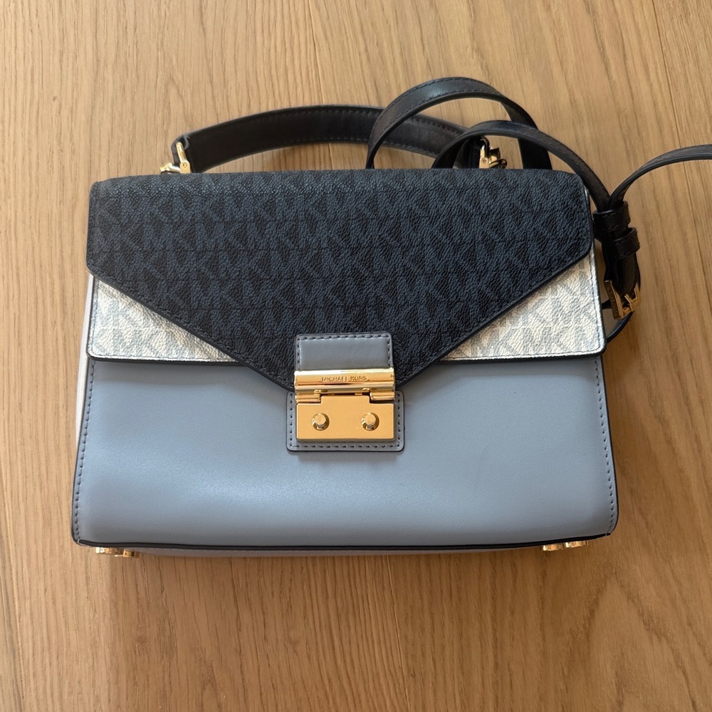 Elegant Black and Gray Women's Handbag